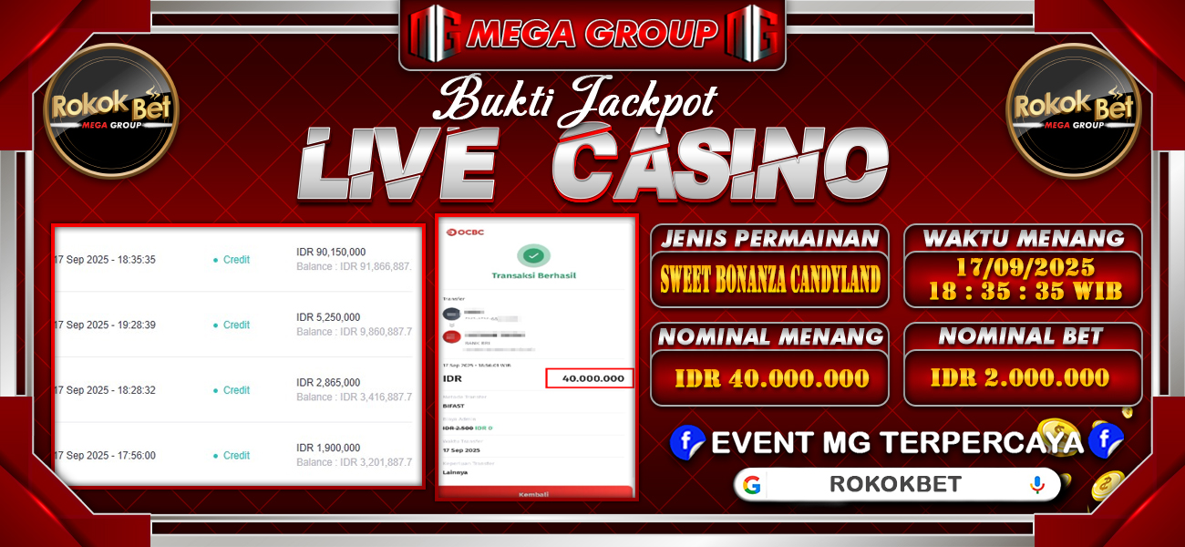 Bukti JP situs Rokokbet hari Rabu, 17 September 2025