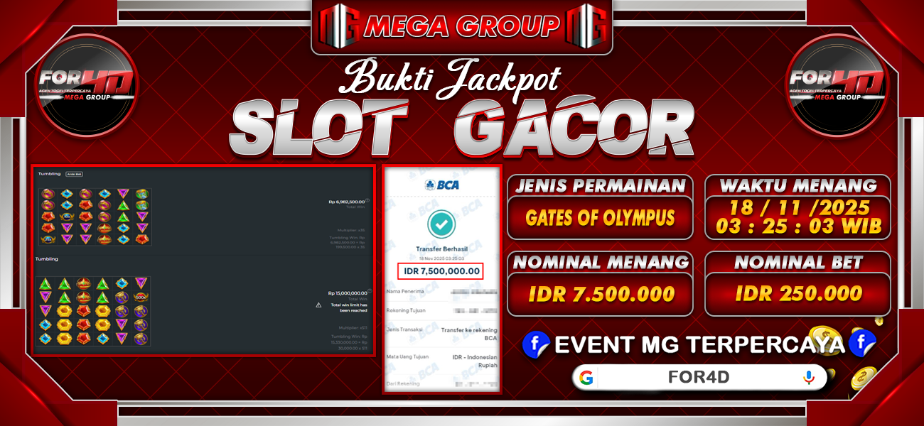 Bukti JP situs For4D hari Selasa, 18 November 2025