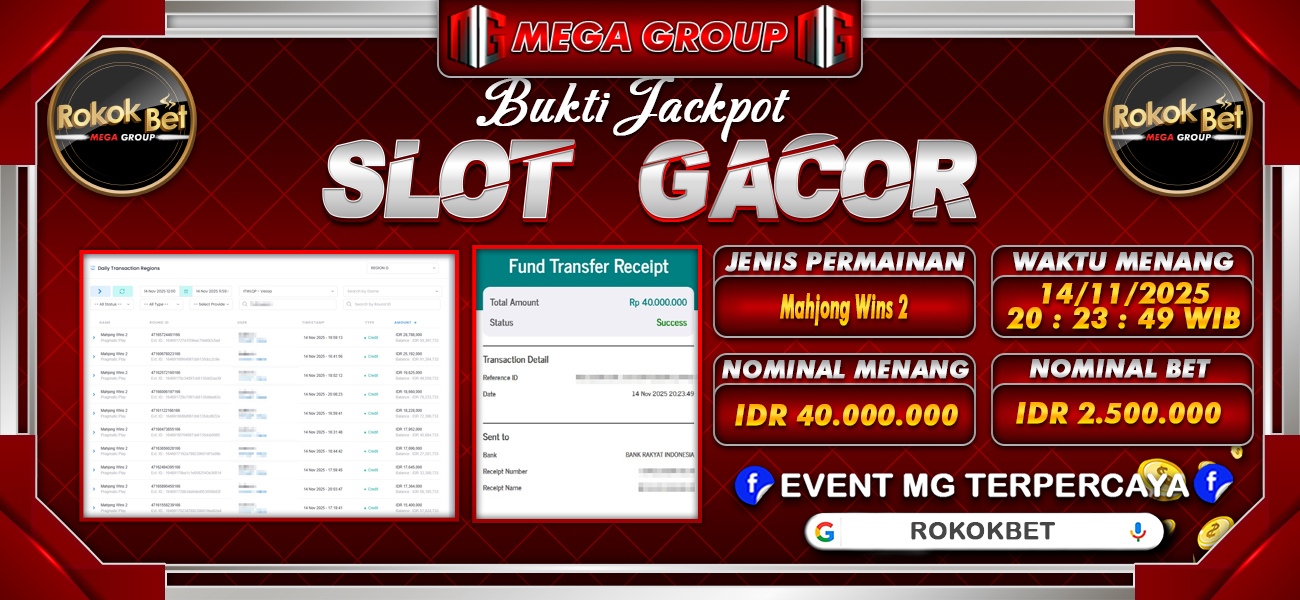 Bukti JP situs Rokokbet hari Jumat, 14 November 2025