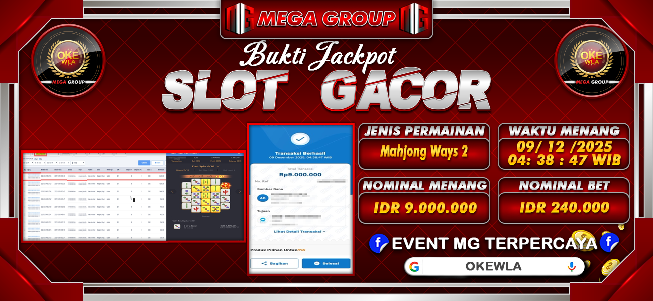 Bukti JP situs Okewla hari Selasa, 09 Desember 2025