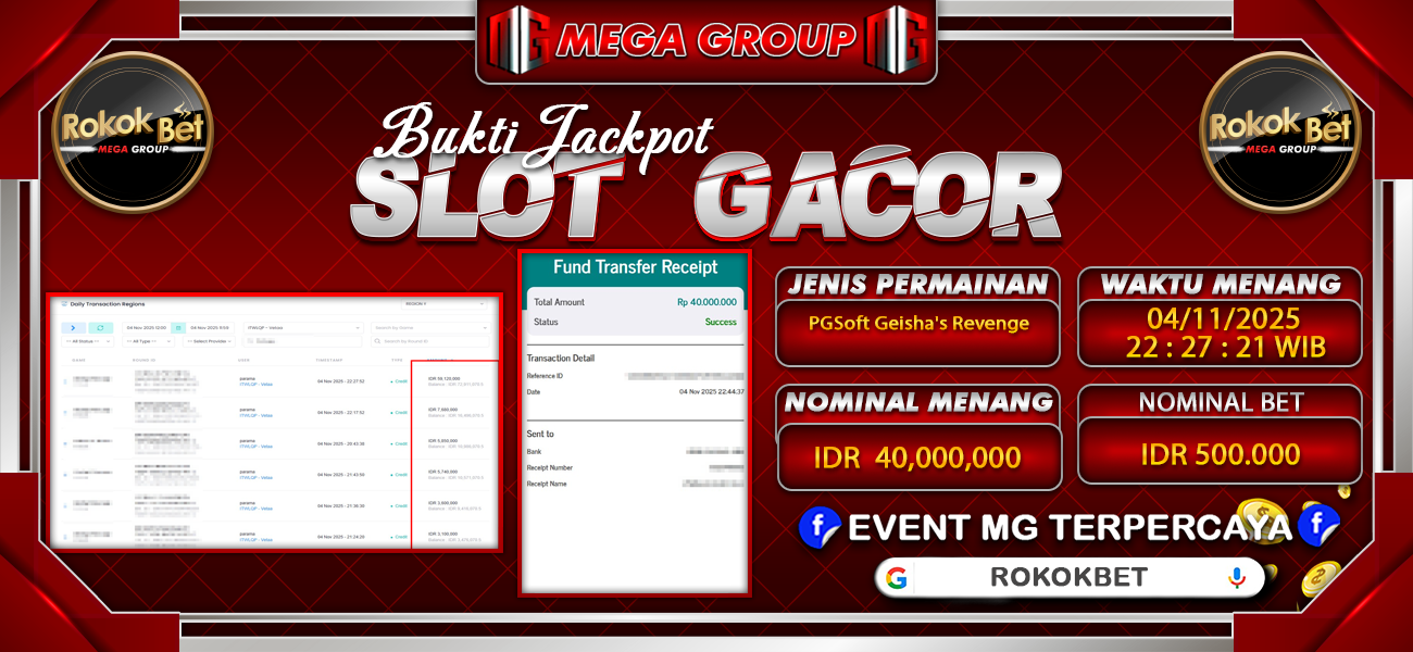 Bukti JP situs Rokokbet hari Selasa, 04 November 2025