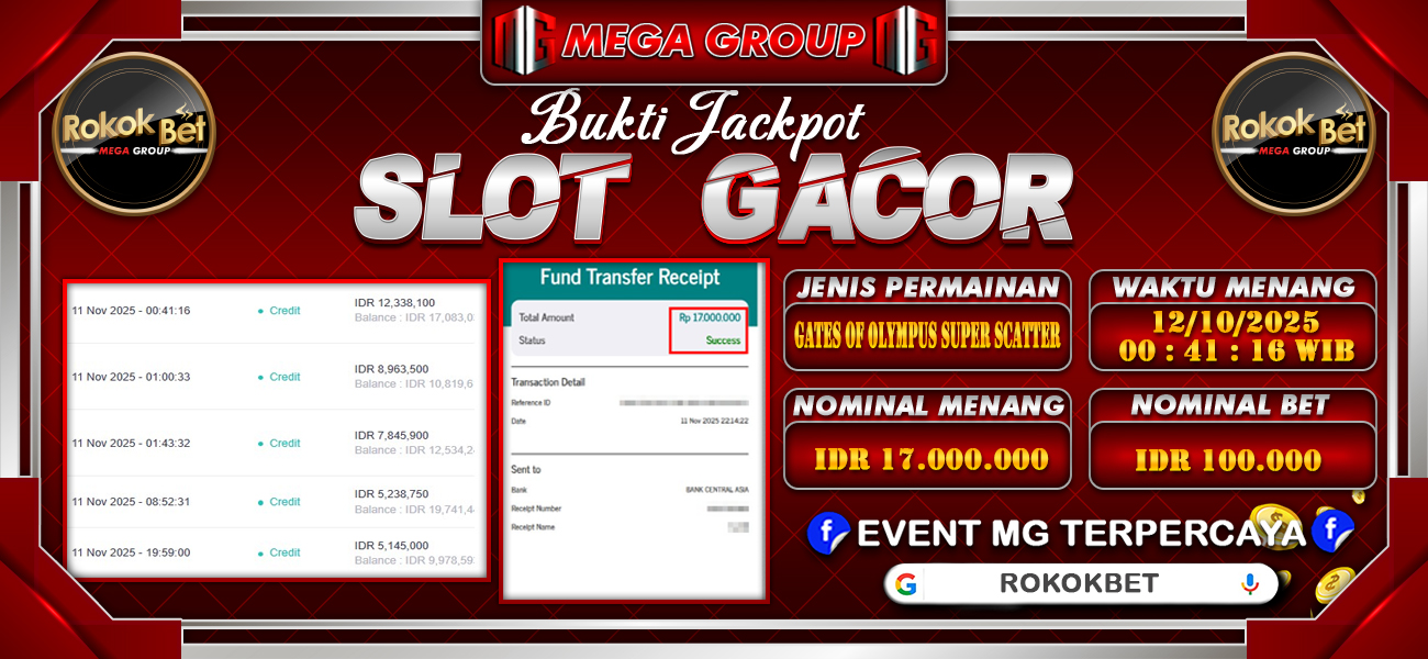 Bukti JP situs Rokokbet hari Rabu, 12 November 2025