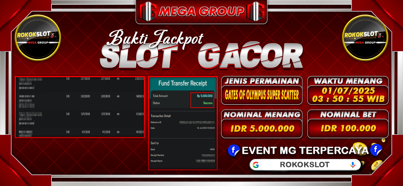 Bukti JP situs Rokokbet hari Selasa, 01 Juli 2025