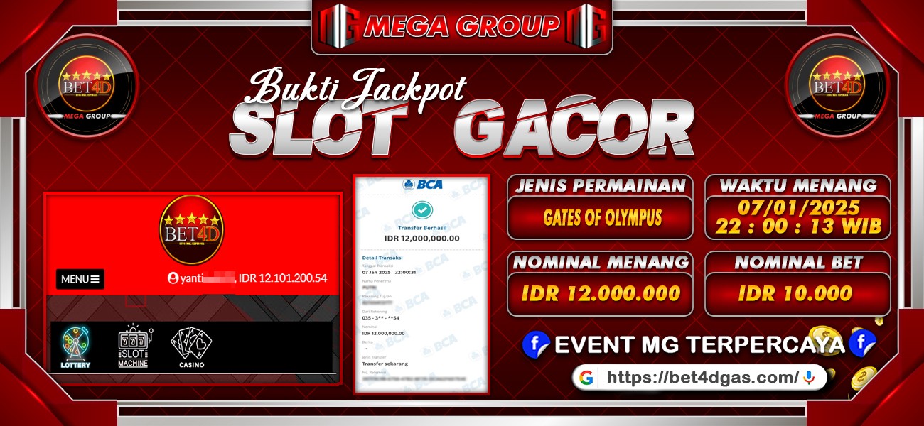 Bukti JP situs Bet4D hari Selasa, 07 Januari 2025