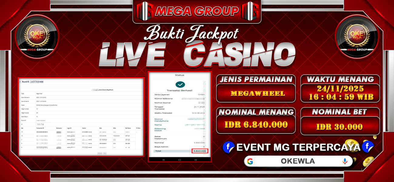 Bukti JP situs Okewla hari Selasa, 25 November 2025